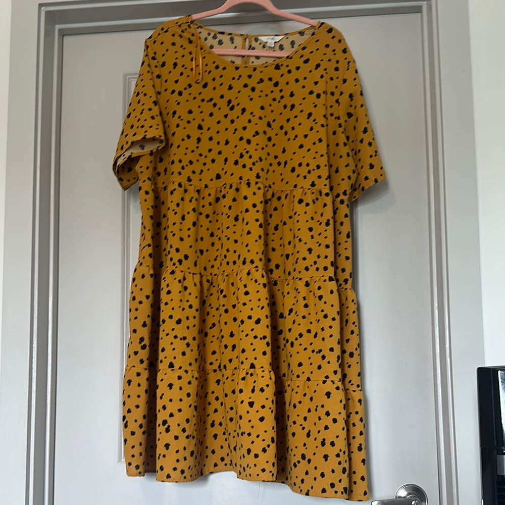 Polka Dot Mustard Dress